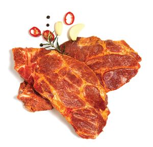 Začinjen Svinjski Vrat SK Postrežno