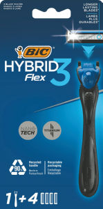 britvica hybrid 3 flex, bic, 1/1+3 nadomestni nastavki
