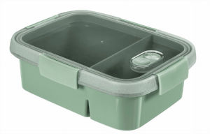 Posodica Smart Eco Lunch, To Go, zelena, 0,6L + 0,3L, DUAL, 20x15x7 cm