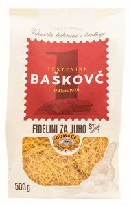domači jajčni fidelini za juho, baškovč, 500 g