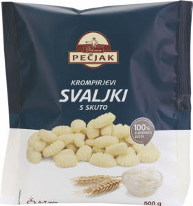 krompirjevi svaljki s skuto, pečjak, zamrznjeno, 500 g