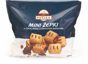 mini žepki čokolada in lešnik, pečjak, 1kg