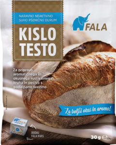 naravno neaktivno suho pšenično durum kislo testo