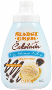 Preliv Sladki greh, z okusom čokol., brez dodanega slad., 230g