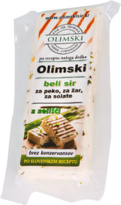 olimski beli sir za žar z zelišči