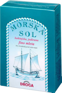 jodirana fino mleta morska sol, droga, 1 kg
