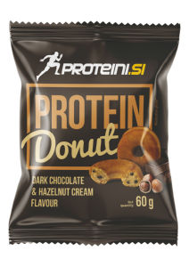Krof Donut Proteini.si, temna čokolada, lešnikova krema, 60 g
