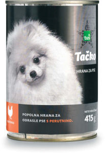 Hrana za pse Tačko, pločevinka perutnina, 415 g
