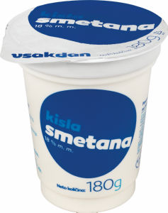 Kisla smetana Tuš, Vsak Dan, 18 % m.m., 180 g