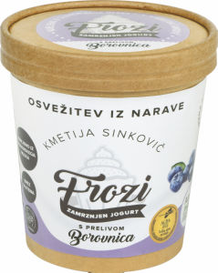Jogurt zamrznjen Frozi, s prelivom borovnice, 470 ml