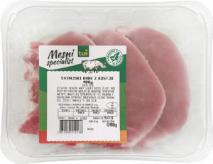 Svinjski kare Tuš, s kostjo, pakirano, 480 g