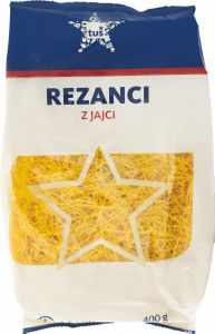 Testenine Tuš, rezanci z jajci, 400 g