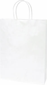 Vrečka darilna, Ecob Classic, Simple L, bela, 26 x 35 x 10 cm