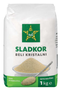 Beli Kristalni Sladkor Tuš 1 kg 