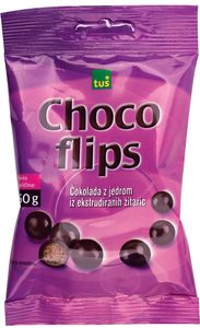 Bonboni Tuš, draže, čok.choco flips, 60g