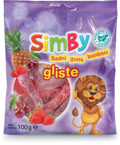 Bonboni Simby, gumi, gliste, 100g