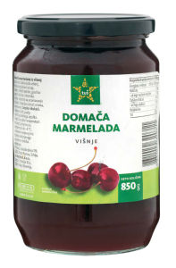 Domača marmelada Tuš, višnja, 850g