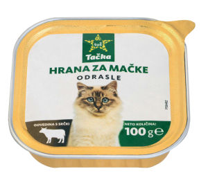 Hrana za Mačke Pašteta Tačka Goveji Srčki 100 g 