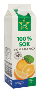 Sok Tuš 100% Pomaranča 1 L