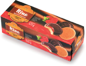 Biskvit Nino, malina, 125g