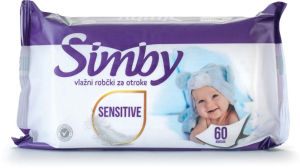 Robčki Simby, vlažilni Sensitive, 60/1