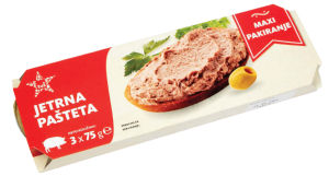 Pašteta Tuš jetrna, 3x75g