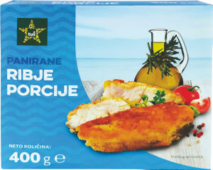 Ribji file Porcije Tuš, paniran, 400g