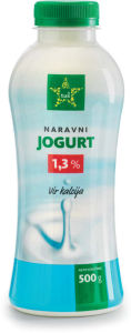 Jogurt Tuš naravni, 1,3 % m.m., 500 g