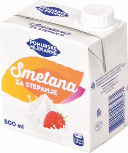 Smetana za Stepanje Pomurske Mlekarne 33% m.m. 500 ml
