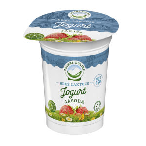 Jogurt brez laktoze, jagoda, 160 g