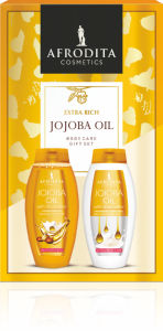Darilni set Afrodita, Jojoba oil, Body care, ženski, tuš gel, mleko za telo