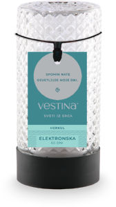 elektronska sveča vestina herkul steklena 60 dni