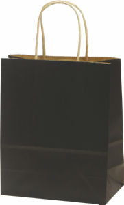 Vrečka darilna, Ecob Classic, Simple M, črna, 22 x 25 x 10 cm