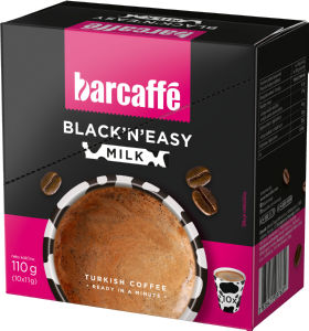 mleta kava black'n'easy z mlekom, barcaffe, 110 g