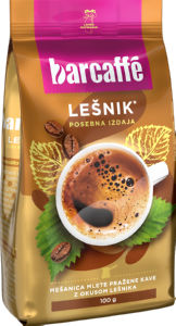 mešanica mlete pražene kave lešnik