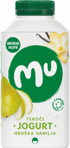 Tekoči Sadni Lahki Jogurt MU Hruška Vanilija 500 g