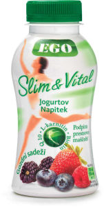 jogurtov napitek, gozdni sadeži, ego slim & vital, 250 g