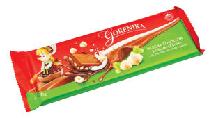 mlečna čokolada s celimi lešniki