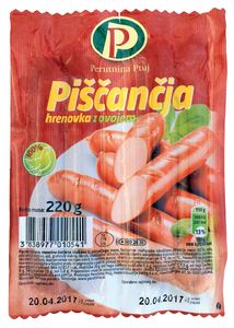 piščančja hrenovka z ovojem