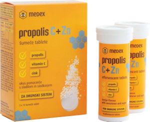 Tablete šumeče, propolis s cinkom