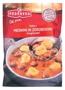 juha z mesnimi in zdrobovimi kroglicami