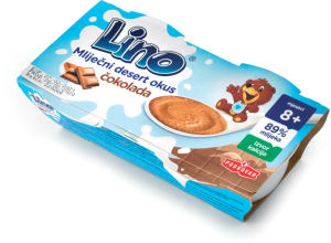 mlečni desert s čokolado, lino, 2 x 100 g