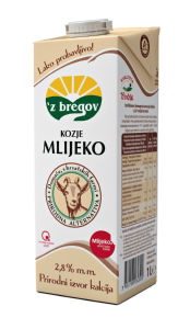 trajno kozje mleko, 3 % m.m., z bregov, 1 l