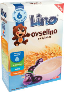 žitno mlečna kašica ovselino s slivo lino