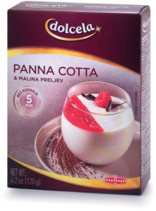 mešanica za pripravo deserta panna cotta