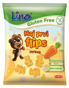 moj prvi flips korenček, brez glutena, lino, 35g