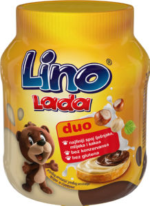 mlečni in lešnikov kremni namaz lino lada duo