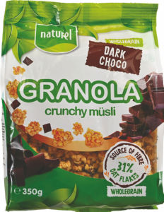Musli Naturel, hrustljavi, granola, čokolada, 350 g