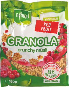 Muesli hrustljavi Naturel, granola sadni, 360 g