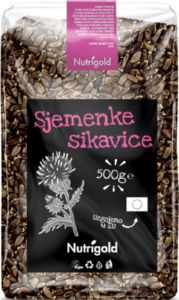 Prehransko dopolnilo, Pegasti badelj semena, Nutrigold, 500 g